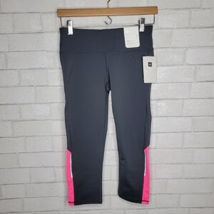 GAP Gapfit Gray Pink Gfast Capri Active Leggings